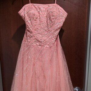 Mori Lee 6316 Size 16 Coral Prom Dress